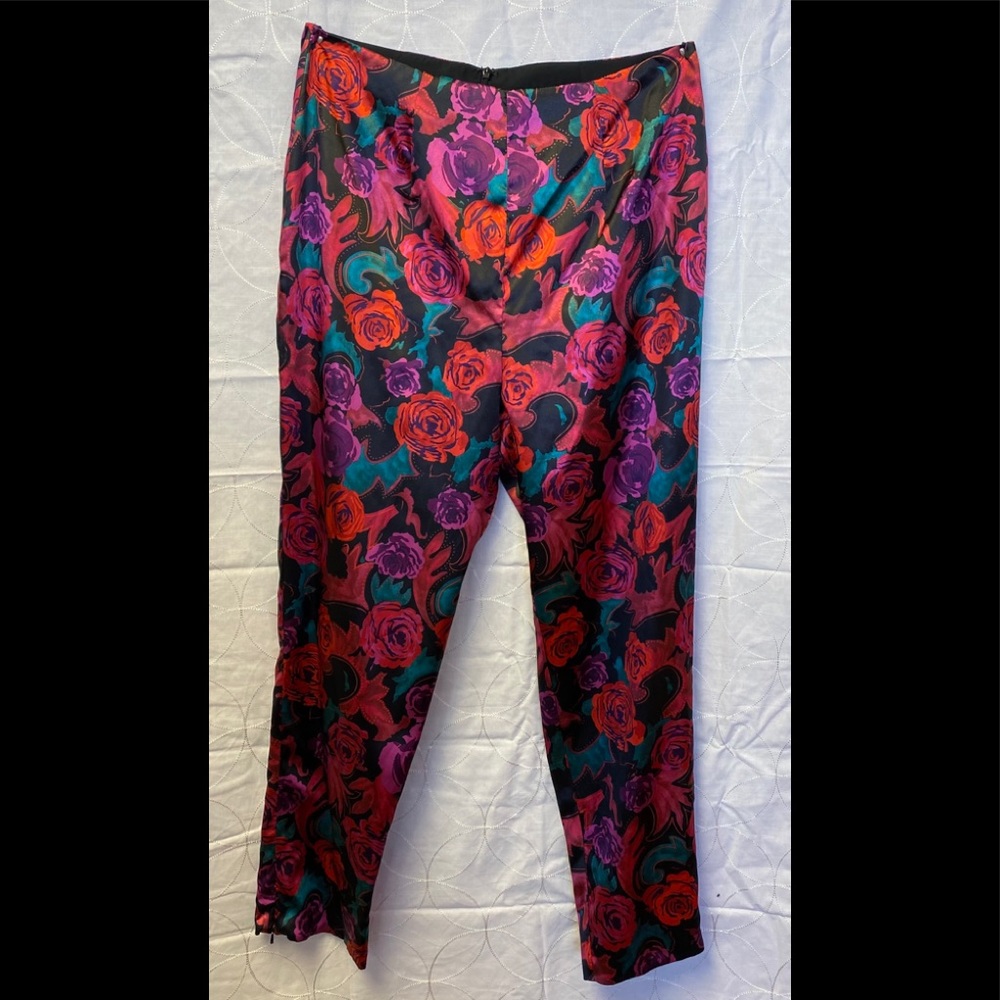 Rachel Allan Floral Print Pants / Size 16 , 12